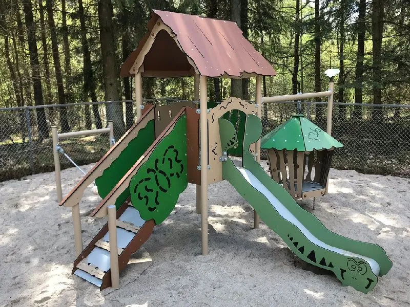 Hanok adventure play area on the playground of the forest kindergarten Hanok adventure play area on the playground of the forest kindergarten